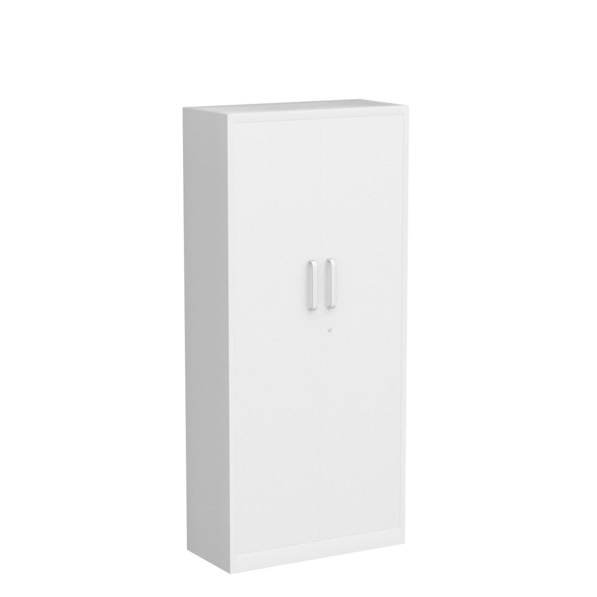 White Metal Storage Cabinet with 2 Doors and 5 Adjustable Shelves R9442