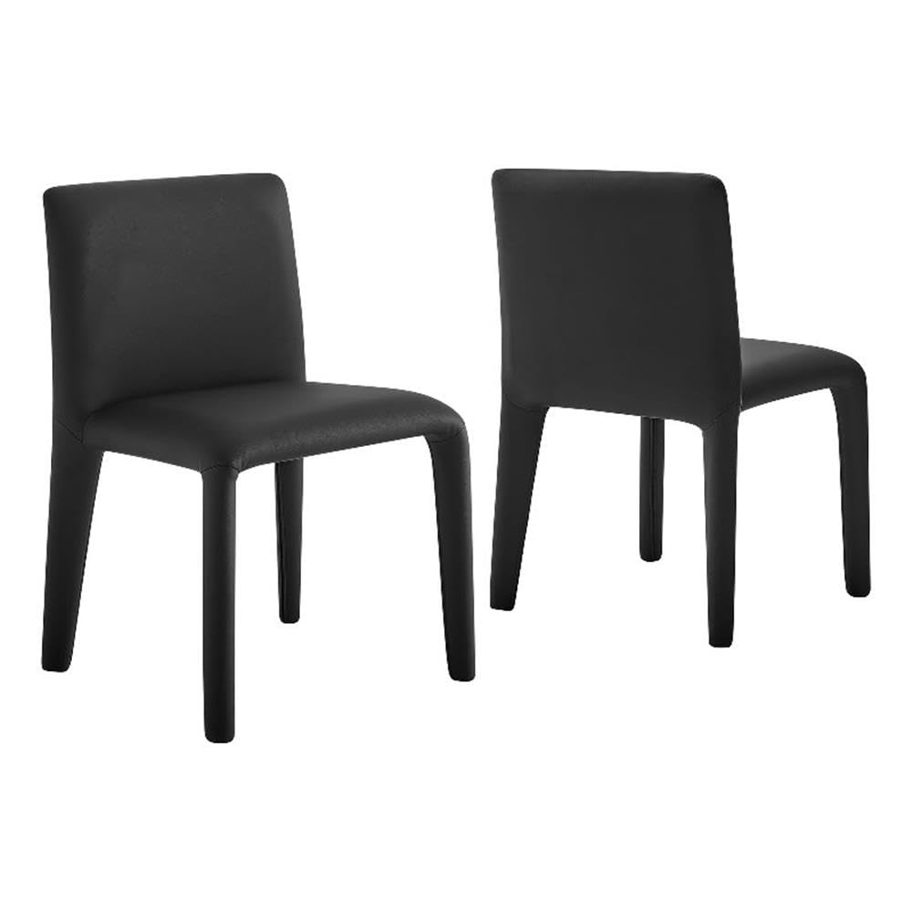 Black Faux Leather Dining Chair N9080