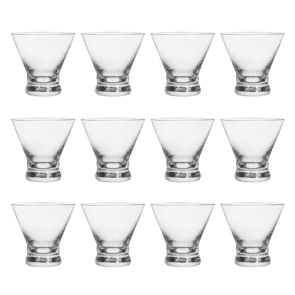 Set of 12 8-Ounce Stemless Martini Glasses S158440