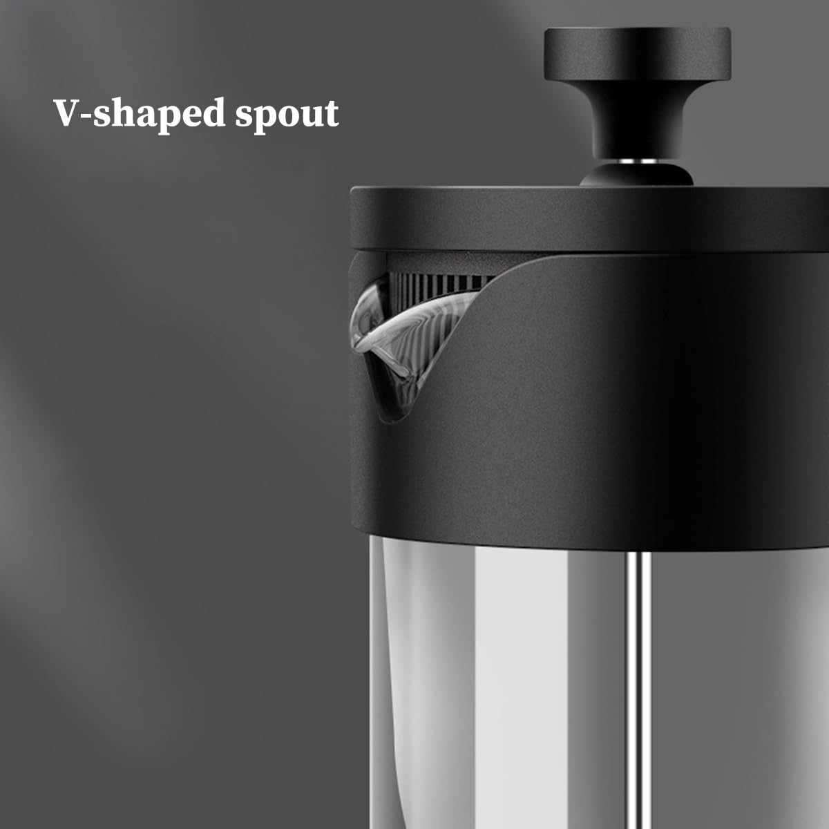 French Press Coffee Maker with 3-level Filter System, Stainless Steel, Borosilicate Glass, 1000ml T215