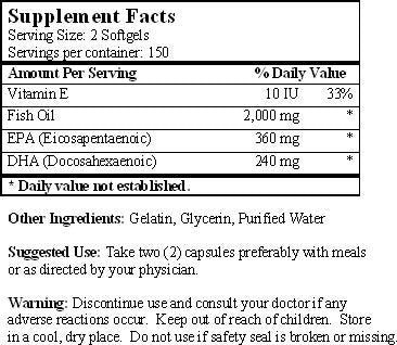 Fish Oil 1000 mg 300 Softgels 12 Pack R776