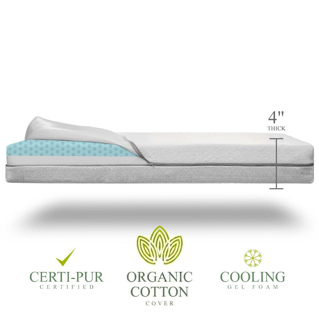 Organic Cotton 2-Sided Memory Foam Crib Mattress U83134
