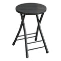 Folding 18 Inch Round Wooden Seat Stool I386