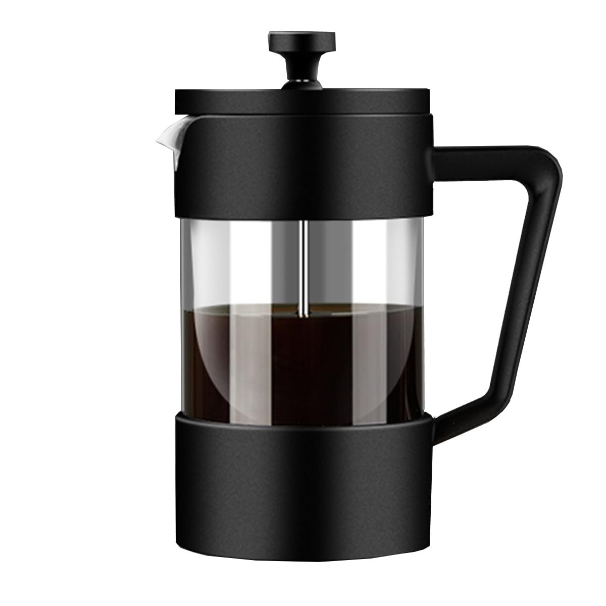 French Press Coffee Maker with 3-level Filter System, Stainless Steel, Borosilicate Glass, 1000ml T215