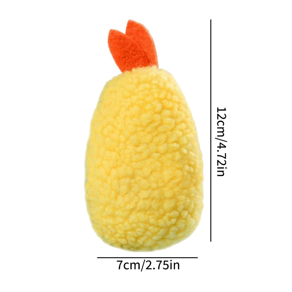 Fried Shrimp Shaped Plush Squeaky Dog & Cat Toy F9446