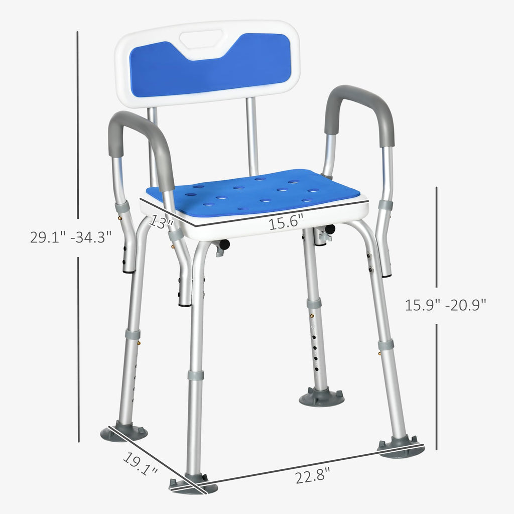 Padded Shower Chair with Arms and Back X32156