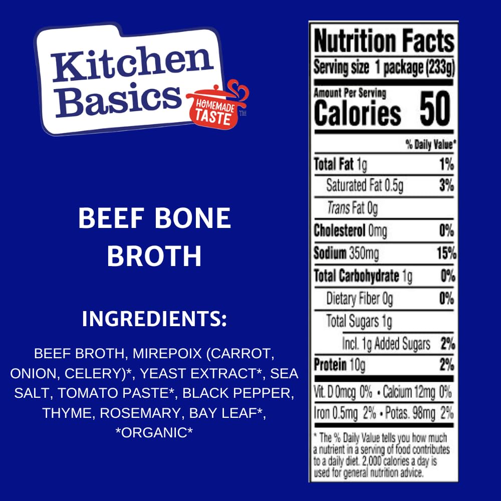 Beef Bone Broth 8.25 oz Carton Pack of 12 X127