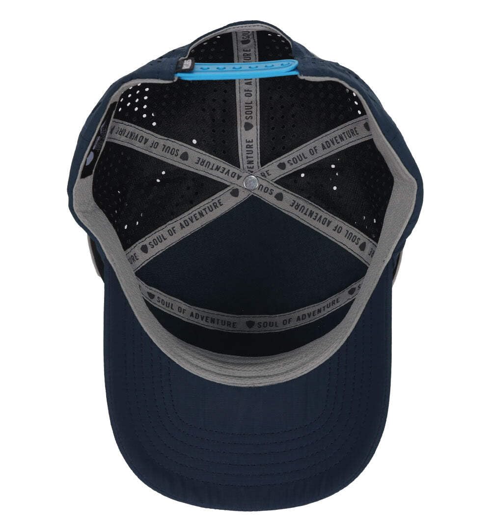 Navy Aqua Trucker Hat C610