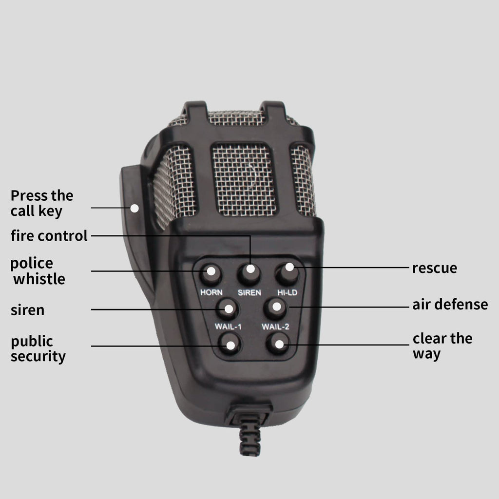 7 Tone Car Siren PA System Megaphone Speaker P841685
