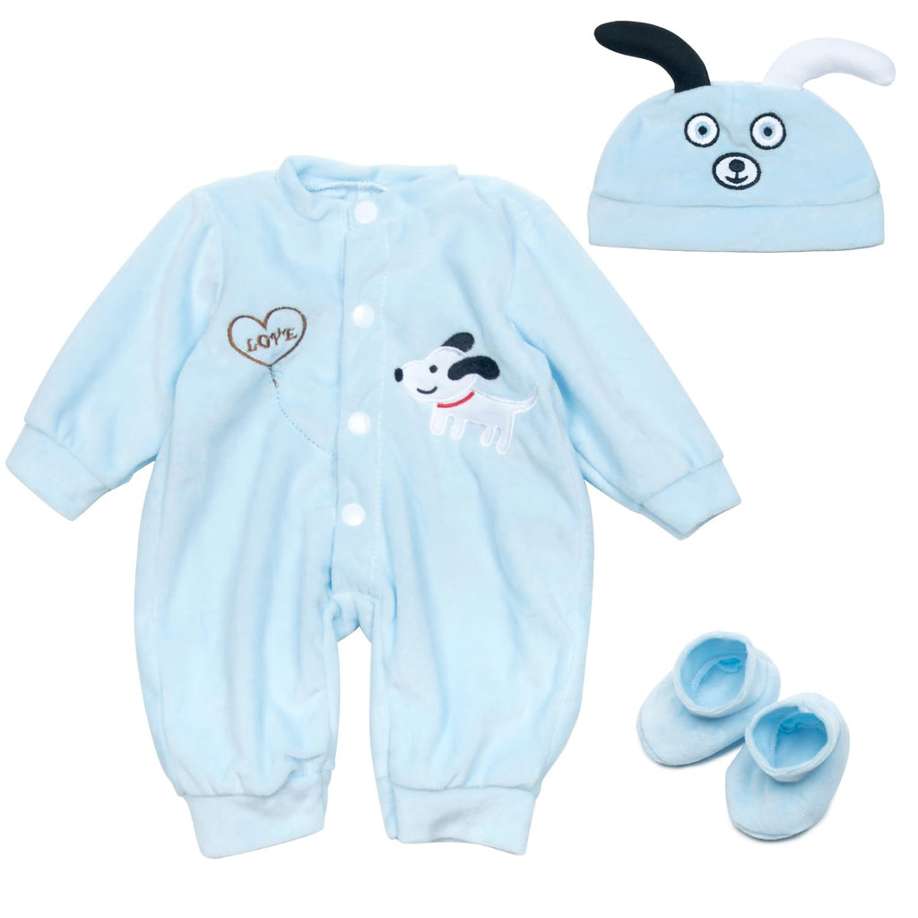 Blue Puppy 3-piece Doll Clothes X968