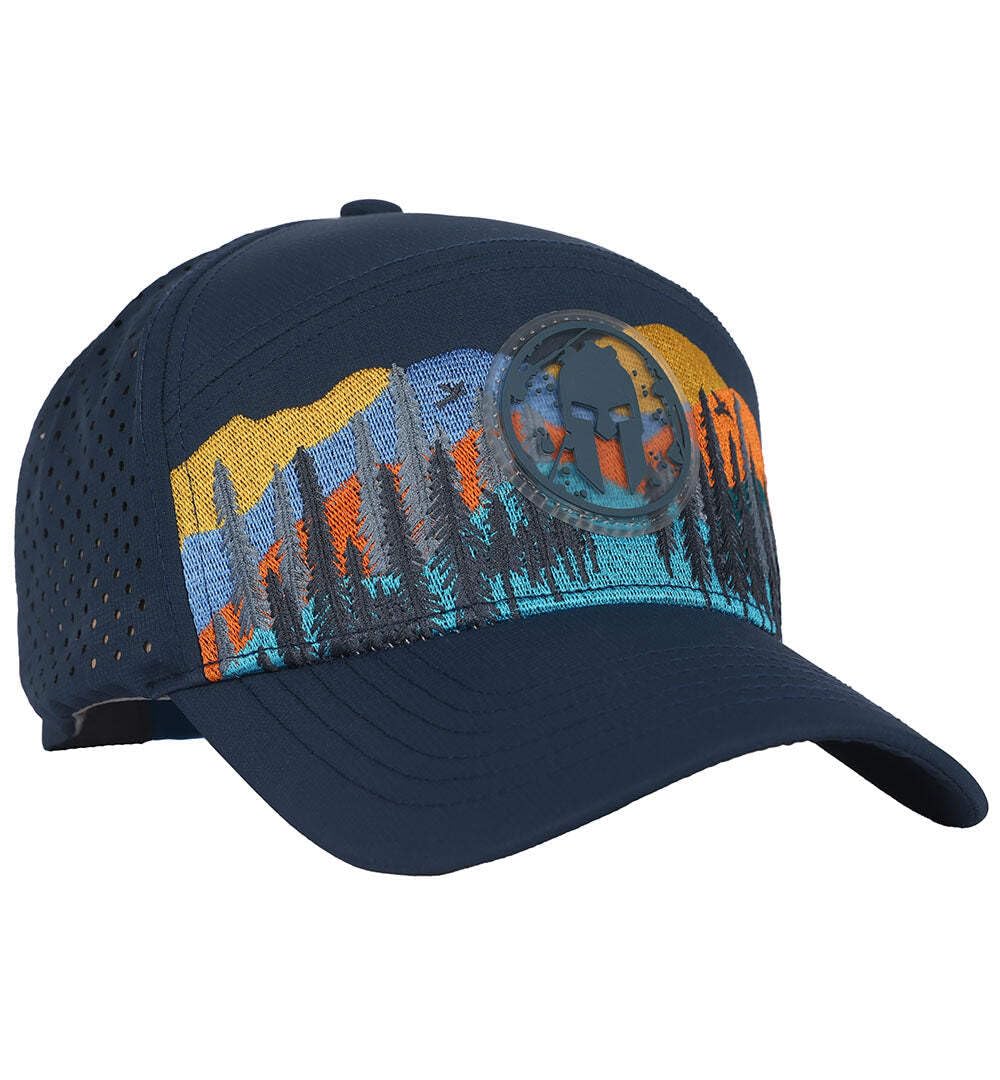 Navy Aqua Trucker Hat C610