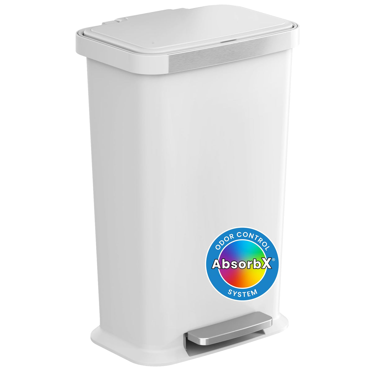 13.2 Gal Step Pedal Kitchen Trash Can with Odor Filter G457
