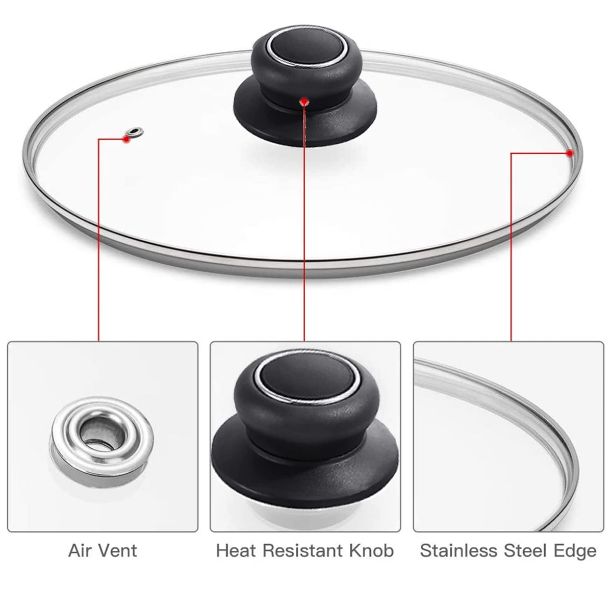 11 Inch Tempered Glass Pan Lid T204