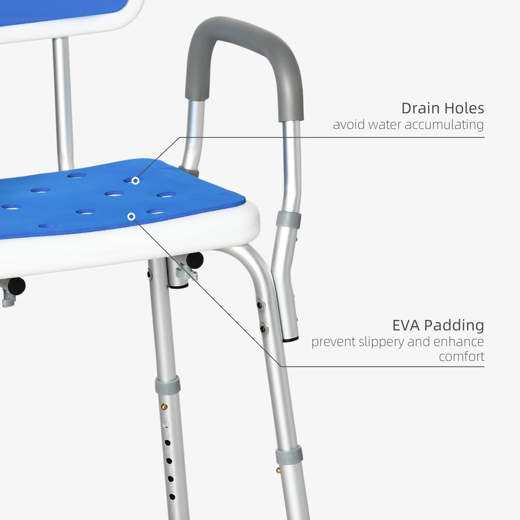 Padded Shower Chair with Arms and Back X32156
