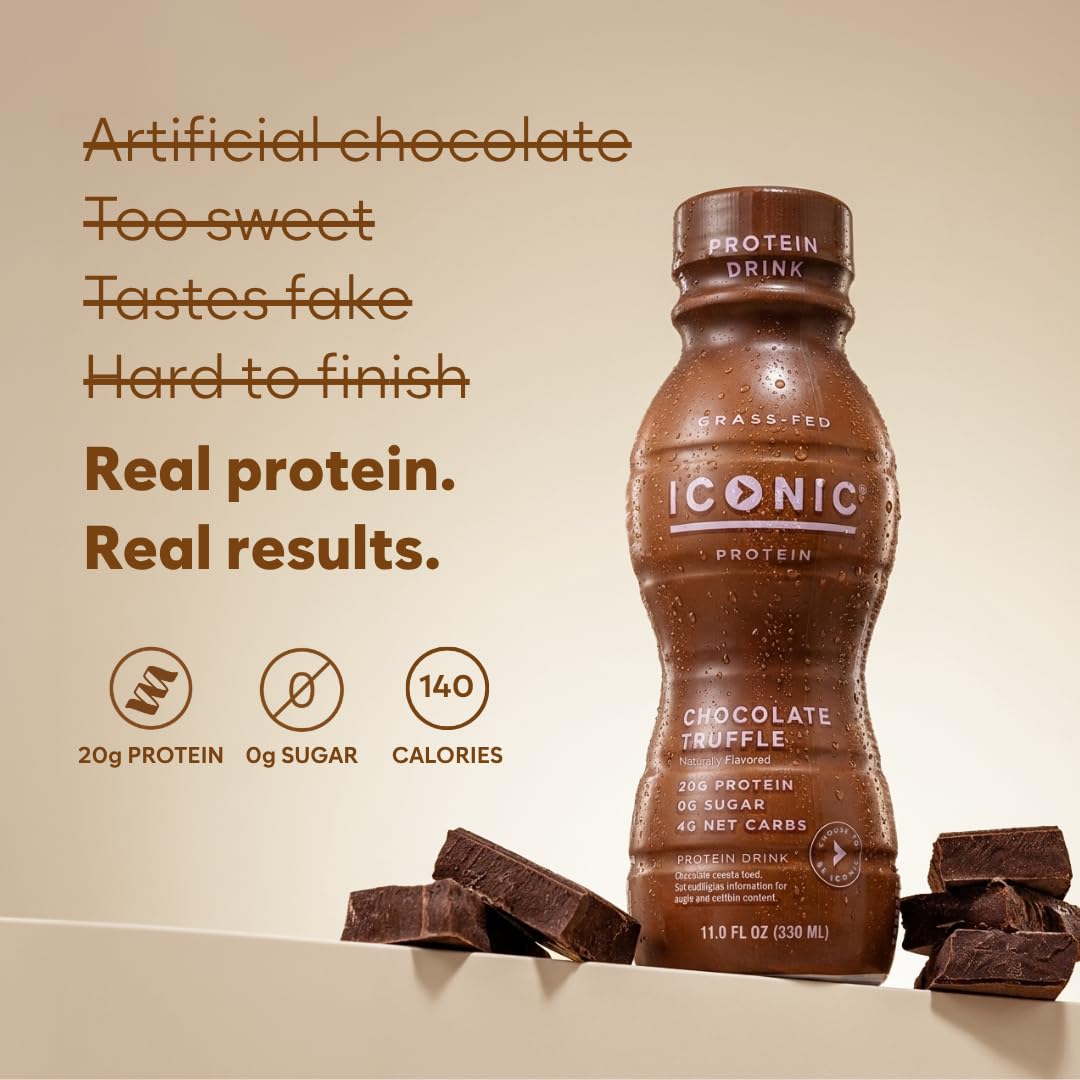 Chocolate Truffle Sugar Free Low Carb Protein Drinks 12 Pack B72383