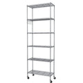 6-Tier Wire Shelving Unit with Caster Wheels O4213