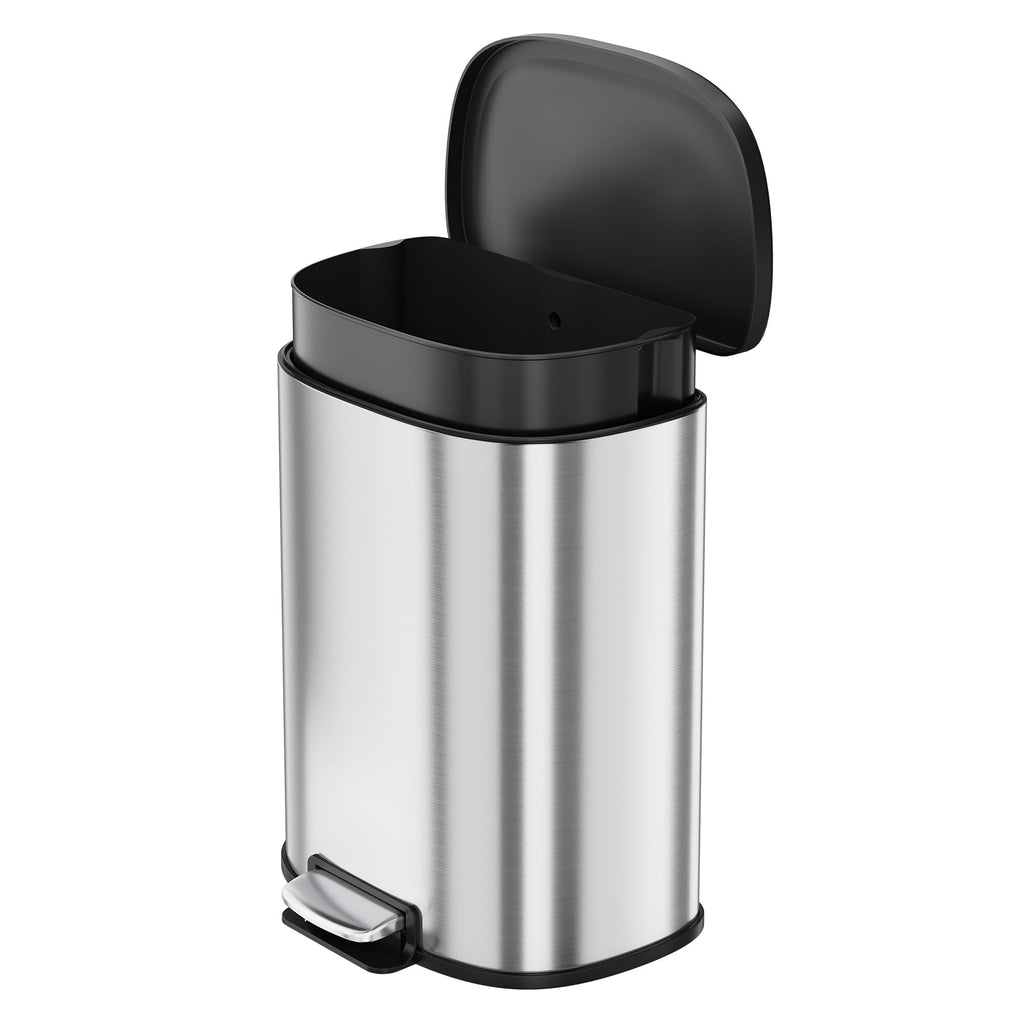 50L Stainless Steel Step-On Trash Can S1842