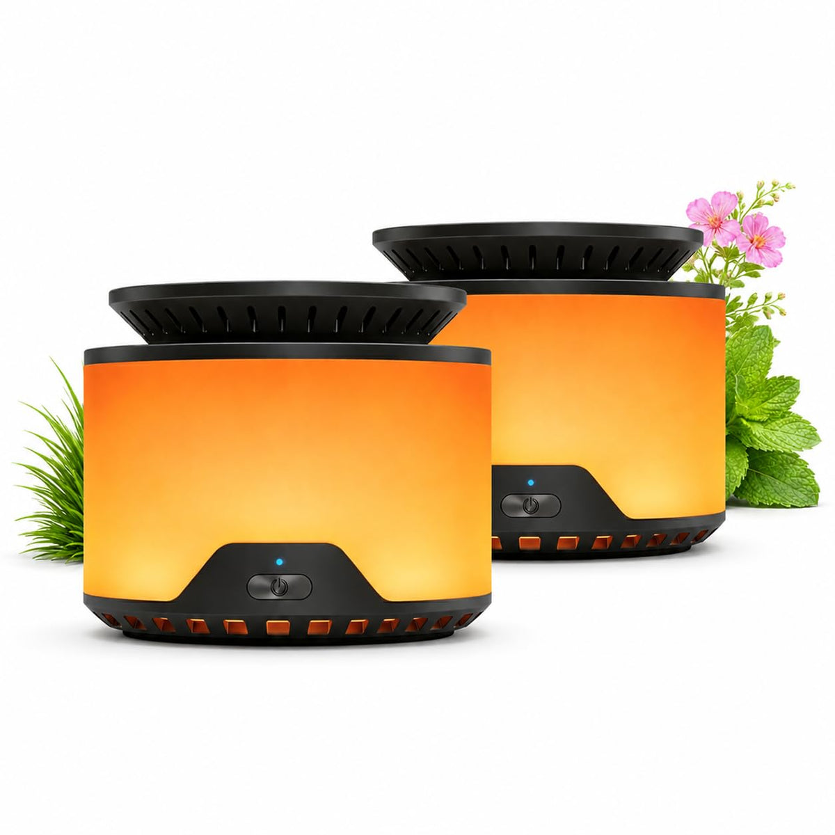 Rechargeable Mosquito Repeller 2 Pack with Citronella Geraniol Peppermint Refills Y3284