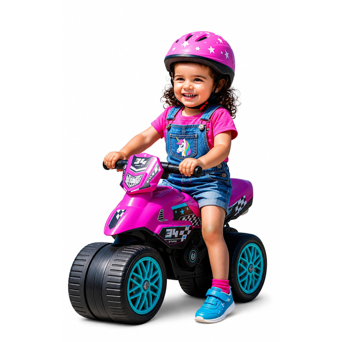 Kids Balance Bike with Sounds, Rubber Coated Wheels, Pink T886