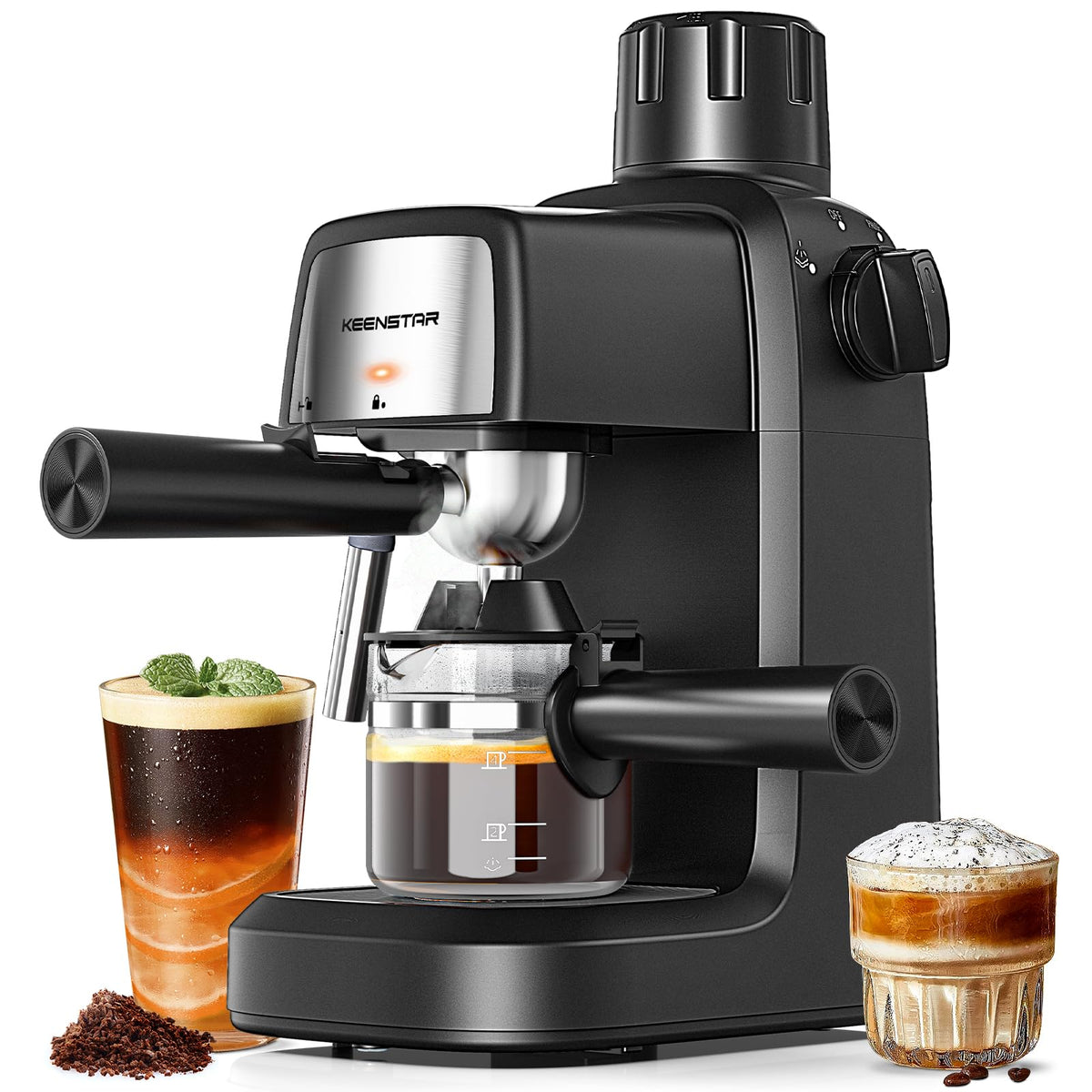 800W Compact 4-Cup Espresso Machine G68001