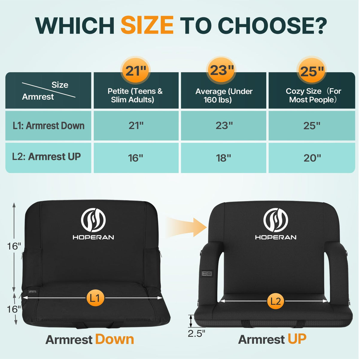 Heated Stadium Seats for Bleachers with Power Bank H76167