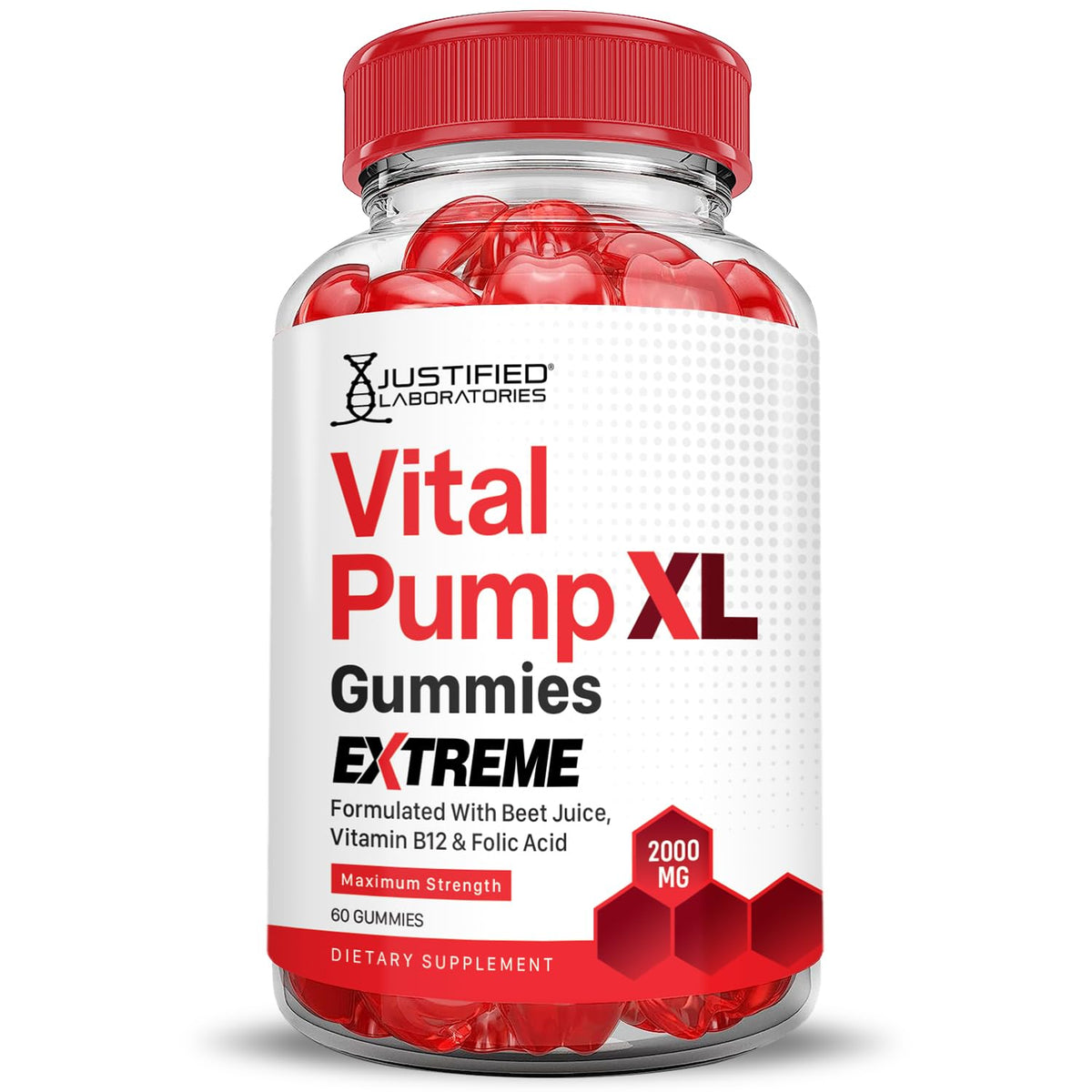 2000MG Beet Juice ACV Pomegranate B12 Vegan Non GMO Gummies S8249