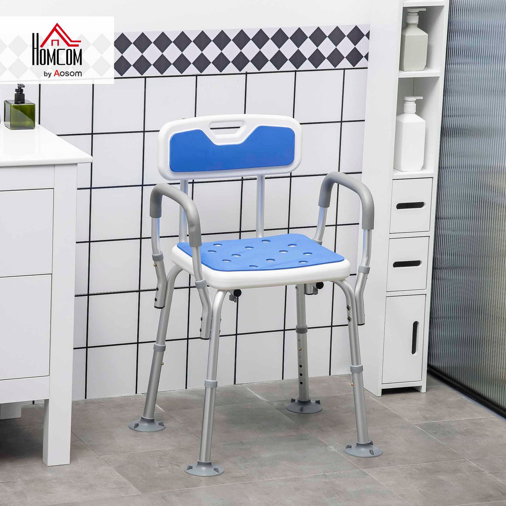 Padded Shower Chair with Arms and Back X32156