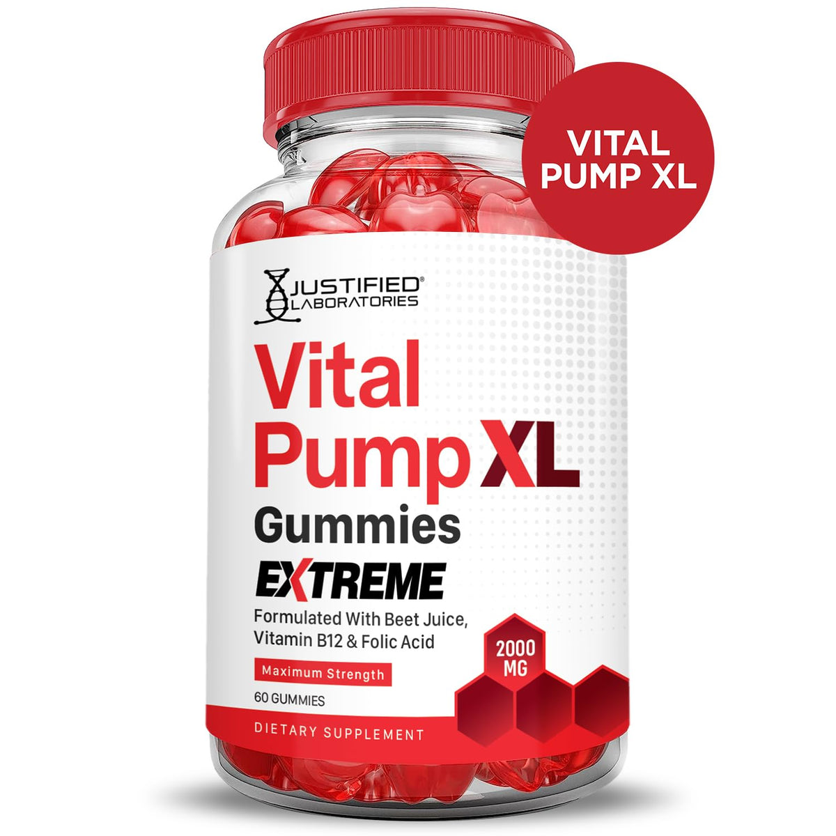 2000MG Beet Juice ACV Pomegranate B12 Vegan Non GMO Gummies S8249