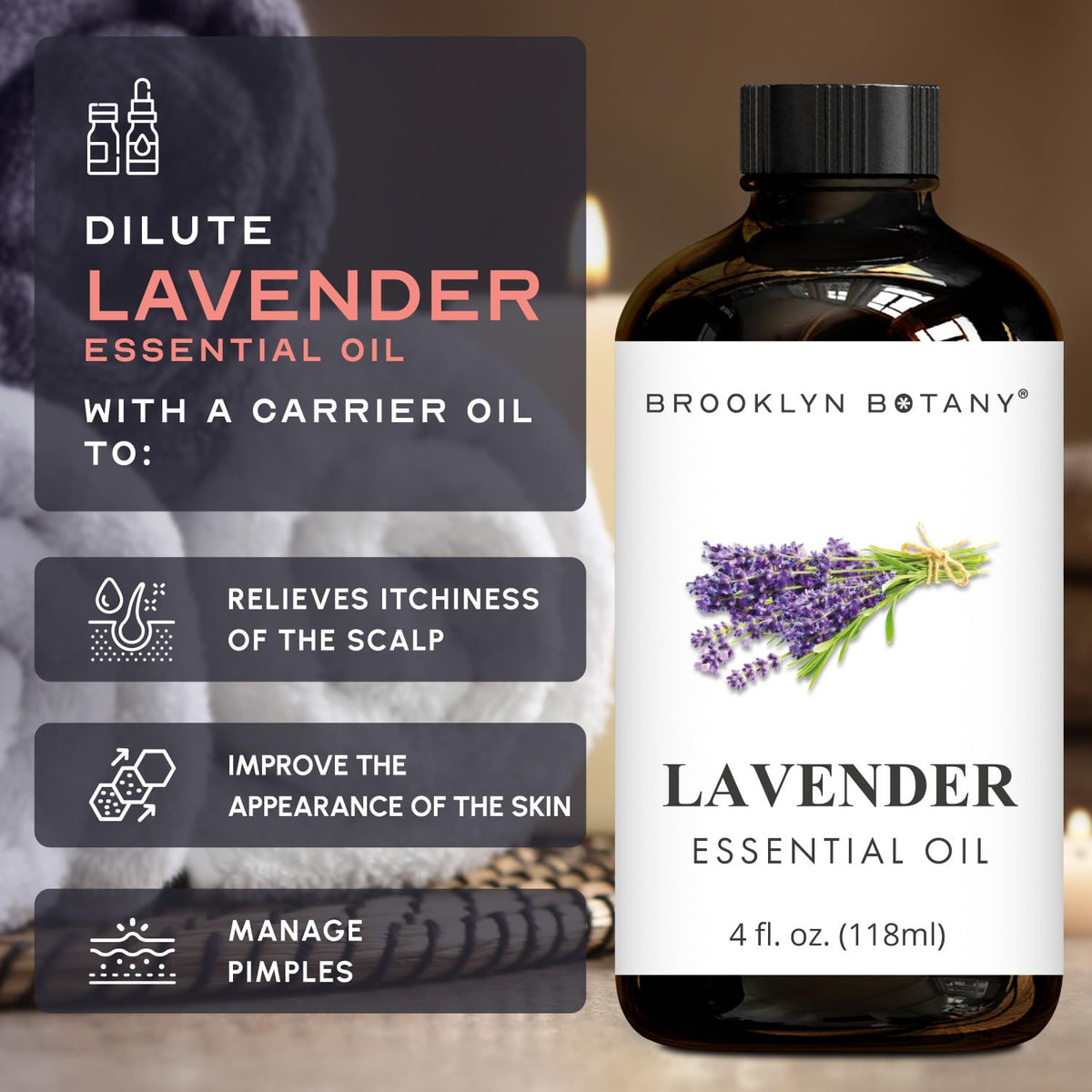 Lavender & Tea Tree Essential Oils 4 Fl Oz Pack of 2 G887257