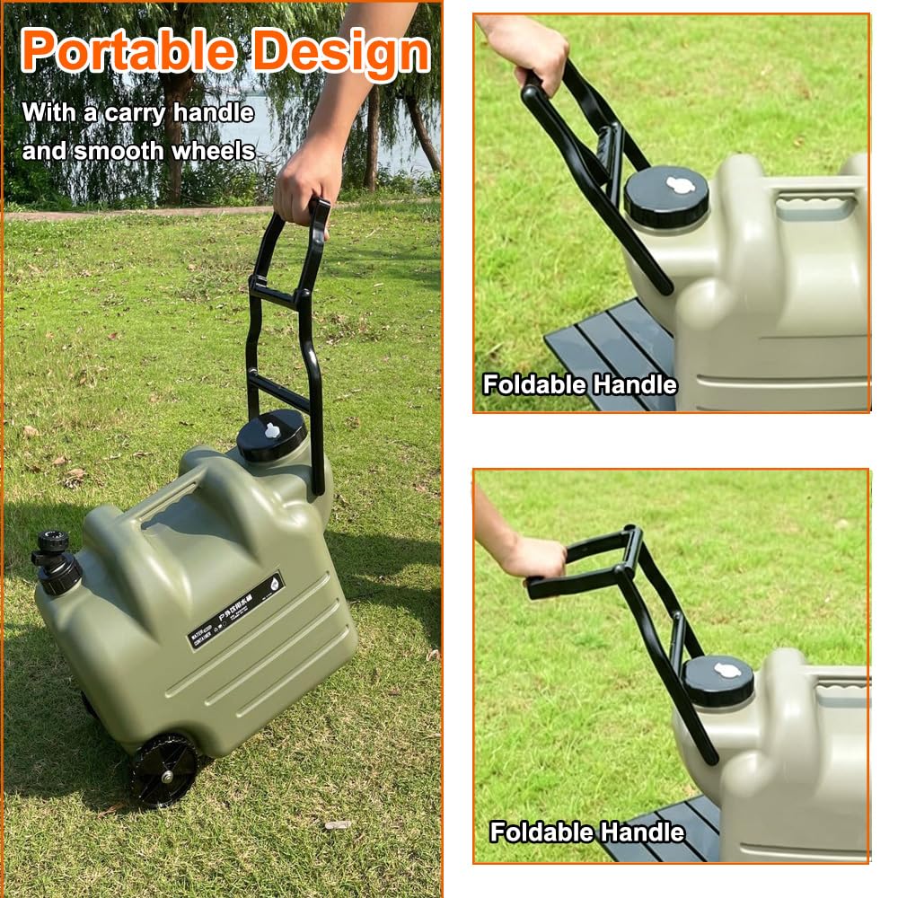 7.4 Gallon Water Container with Tap and Wheels R304
