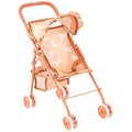 Baby Doll Stroller with Storage Basket, Foldable Frame, Canopy, Seatbelt K868