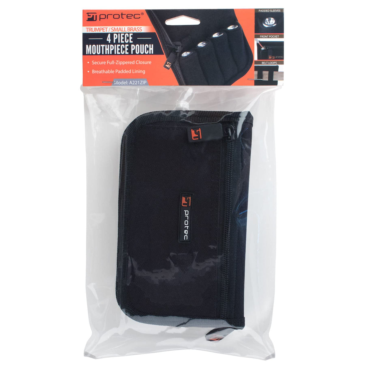 Nylon Trumpet Mouthpiece Pouch with Zipper Closure Z206