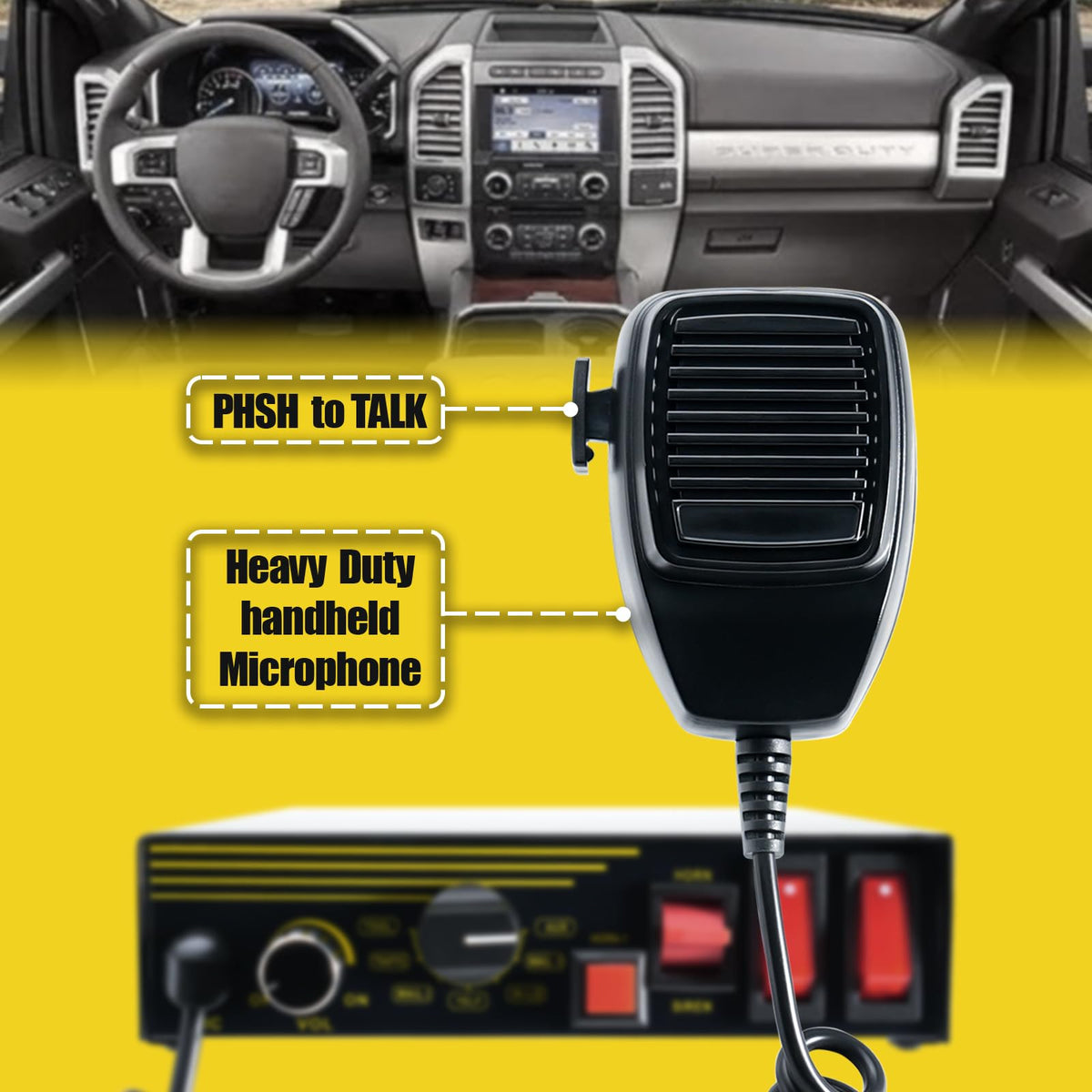 200W 12V 9 Tone Emergency Siren System L3861