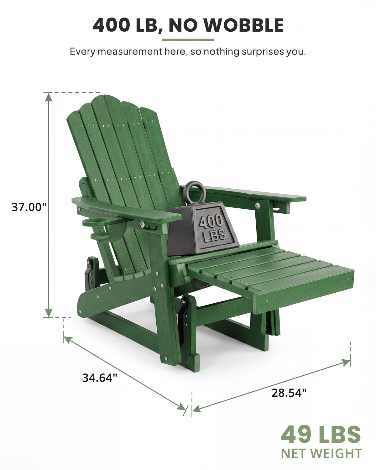 Adirondack Glider Chair Set of 2 F15742
