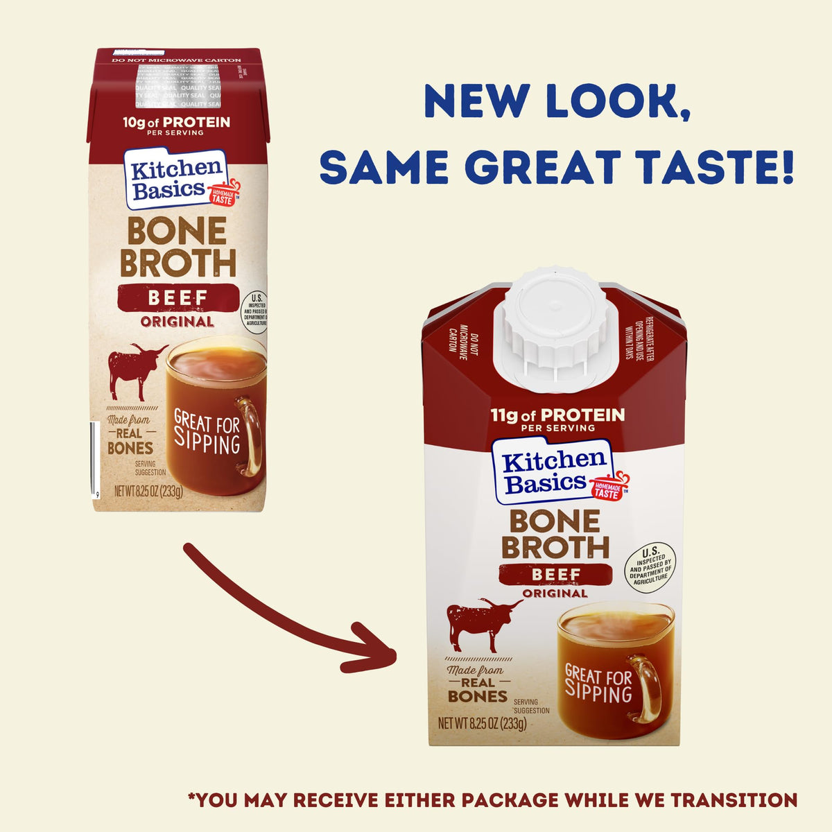 Beef Bone Broth 8.25 oz Carton Pack of 12 X127