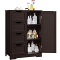 Espresso 4 Drawer Bathroom Storage Cabinet V70577