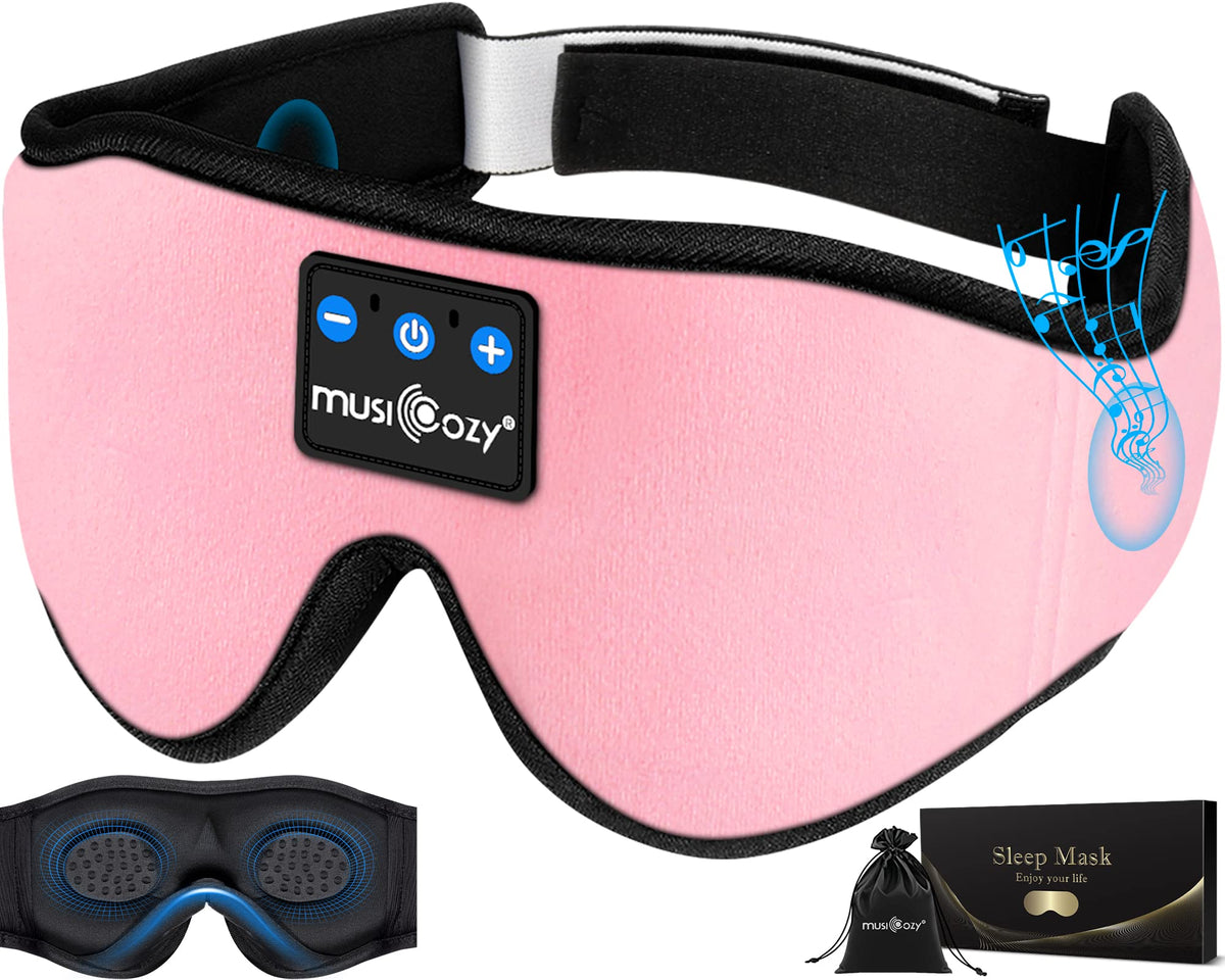 3D Bluetooth Sleep Mask with HD Stereo Sound, 2 Packs K84747