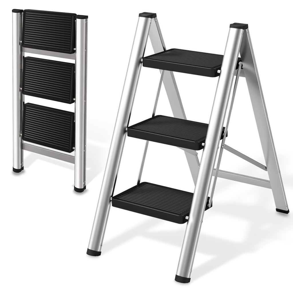 Folding Step Stool with Anti-Slip Pedals L6723