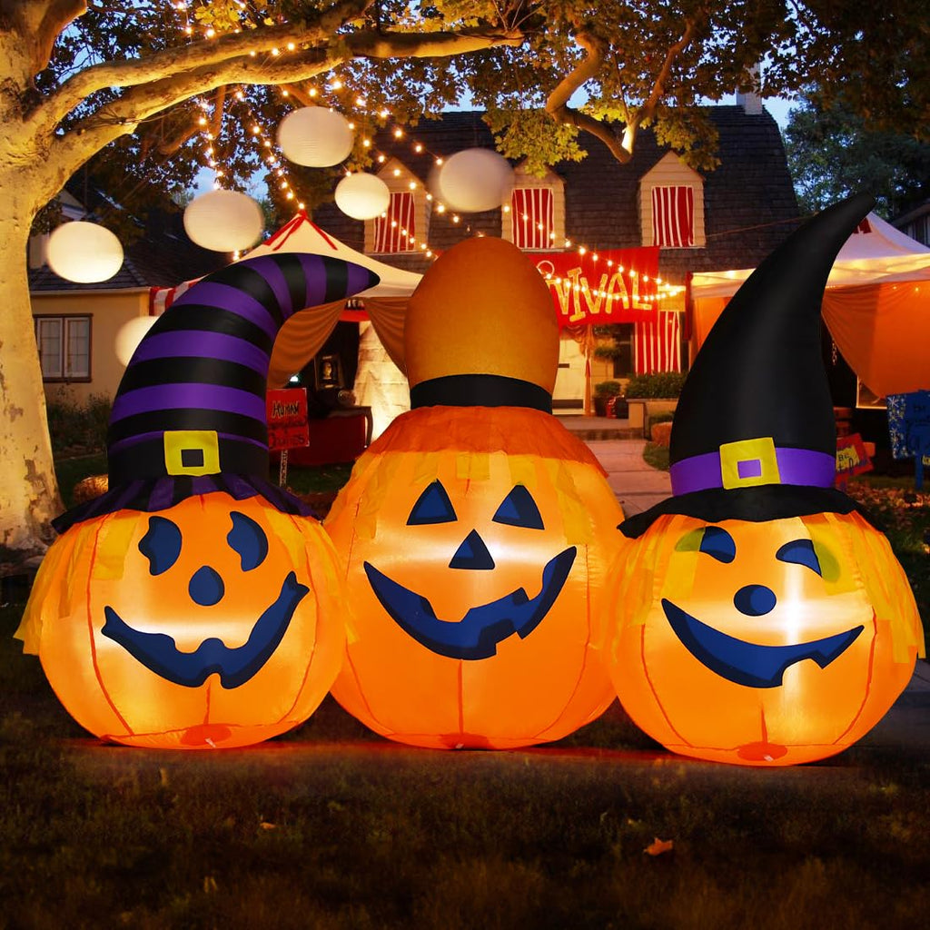 6 FT Halloween Inflatables Outdoor Pumpkin Combo with LED Lights I821126