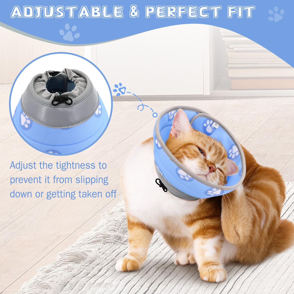 Soft Adjustable Cat Elizabethan Collar X173