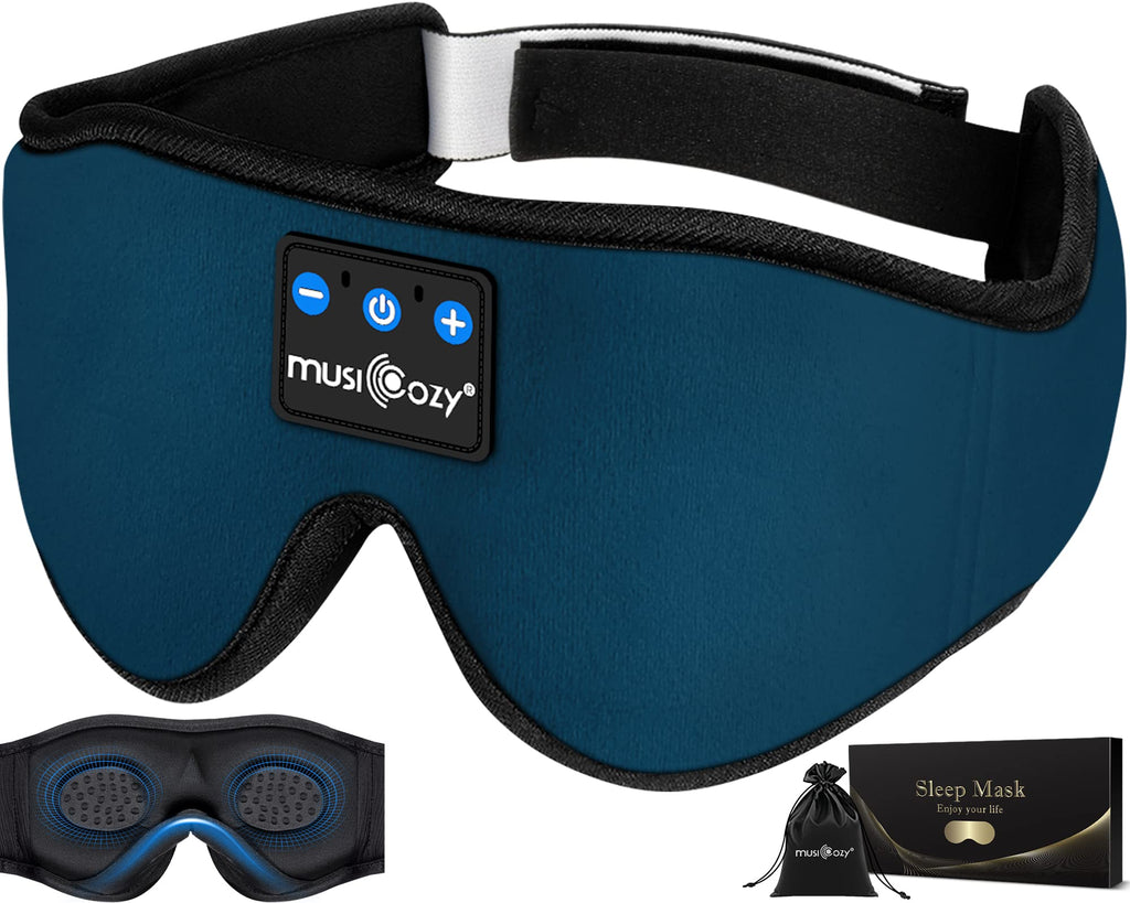3D Bluetooth Sleep Mask with HD Stereo Sound, 2 Packs K84747