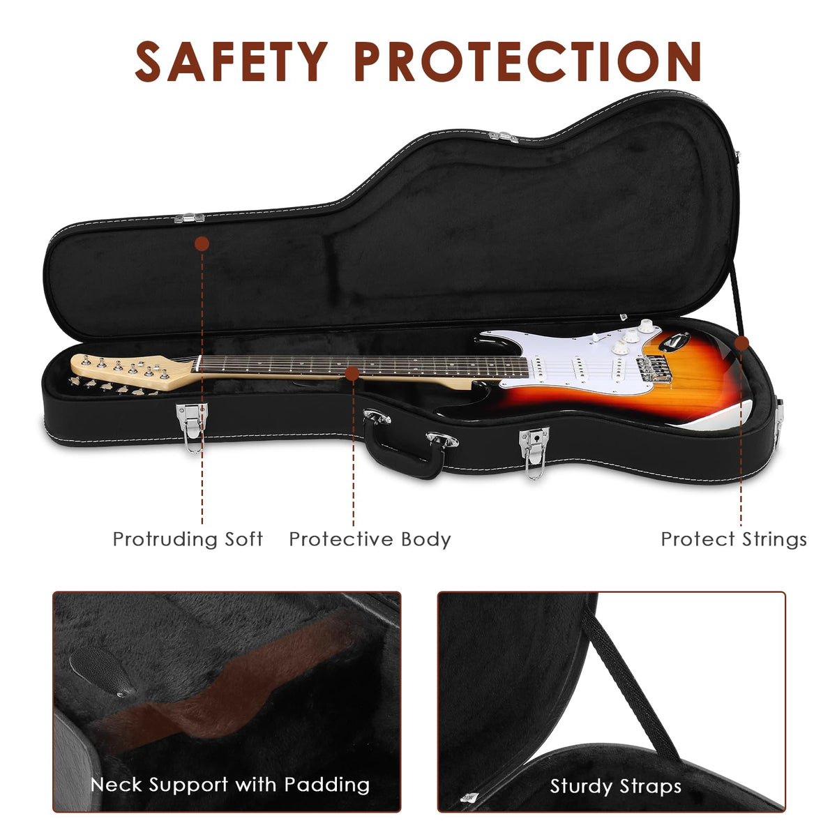39-Inch Electric Guitar Hard Case U9299