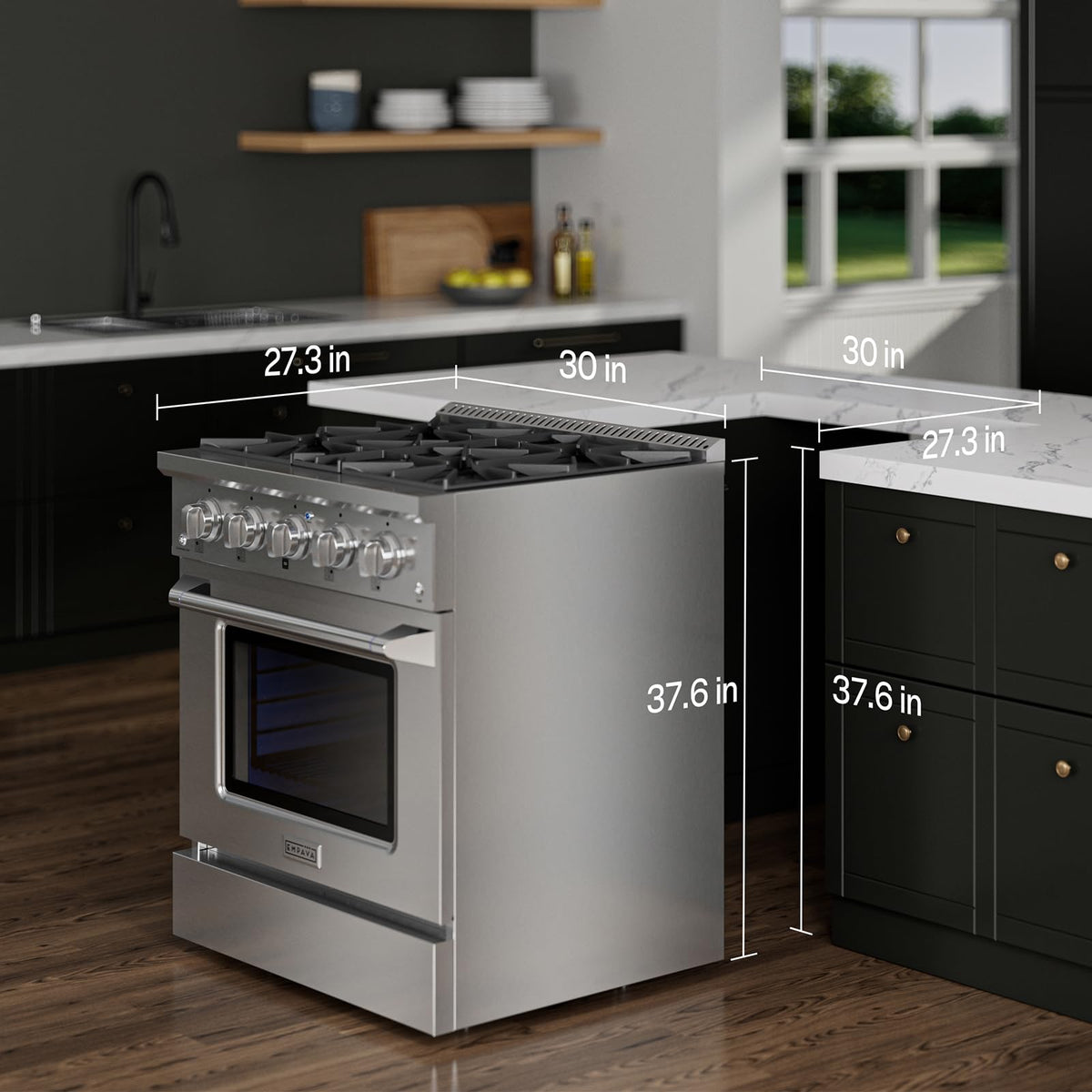 30" Gas Range with Dual-Ring Power Burner Q632
