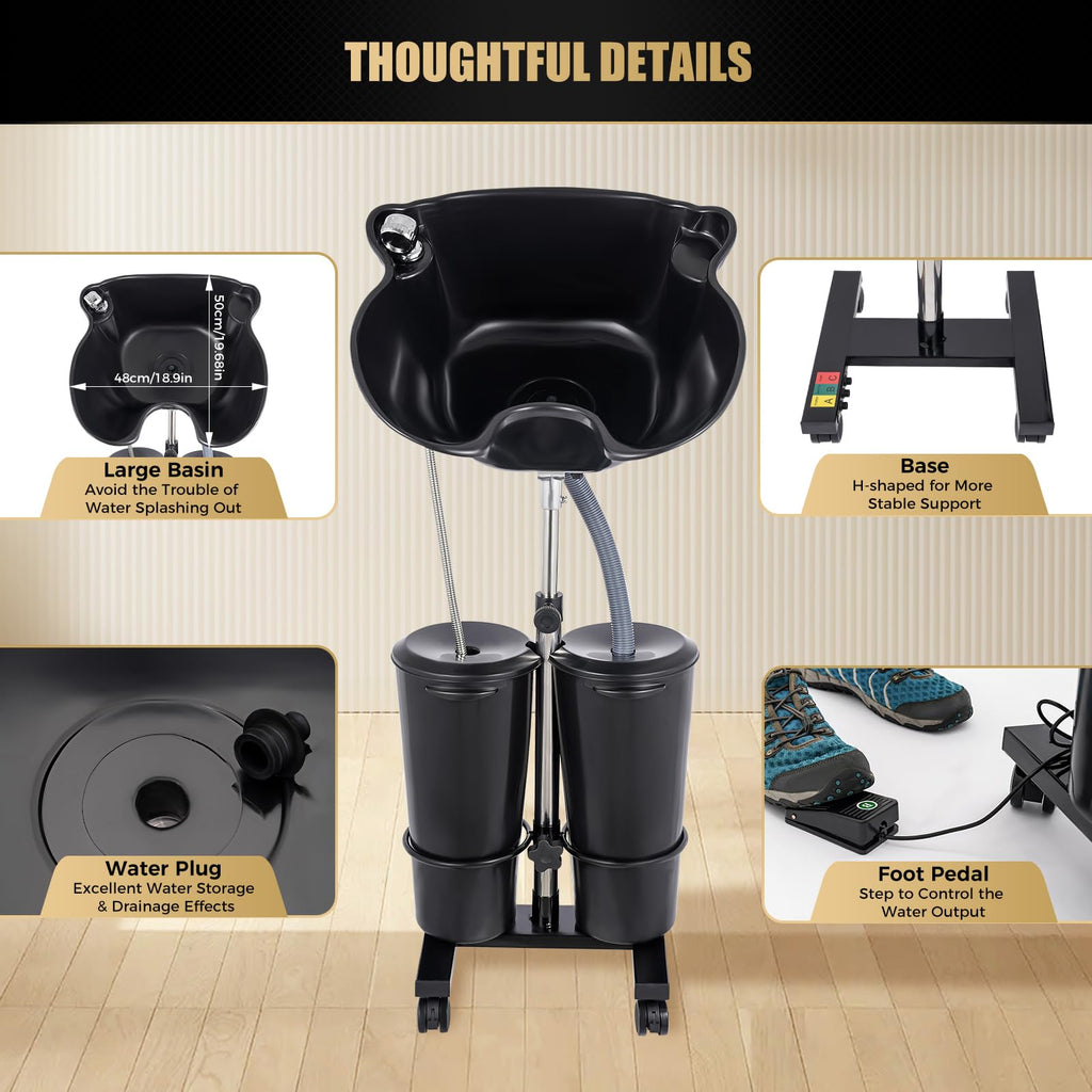 Portable Shampoo Bowl with Electric Water Pump H855