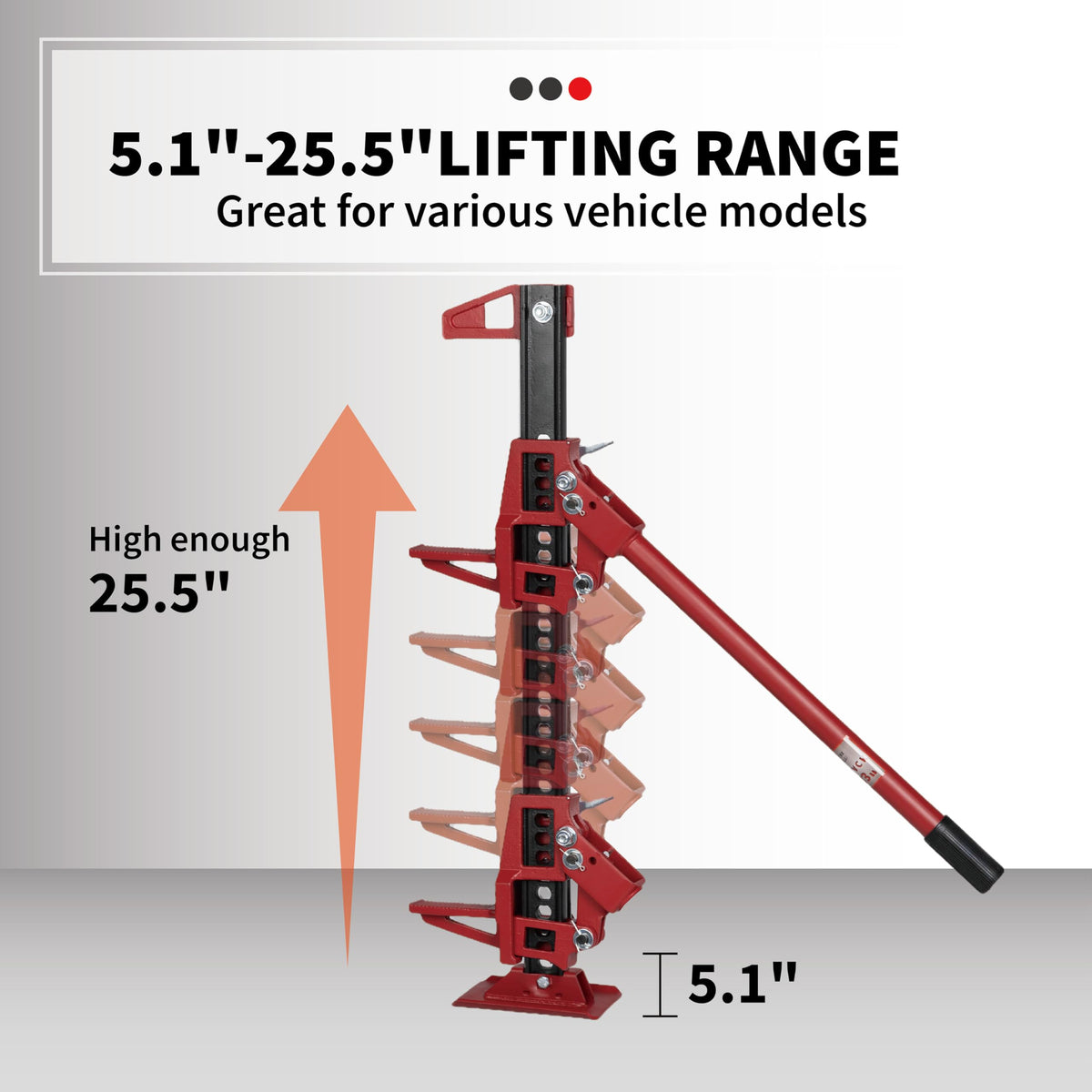 3-Ton Cast Iron Ratcheting Utility Farm Jack W336
