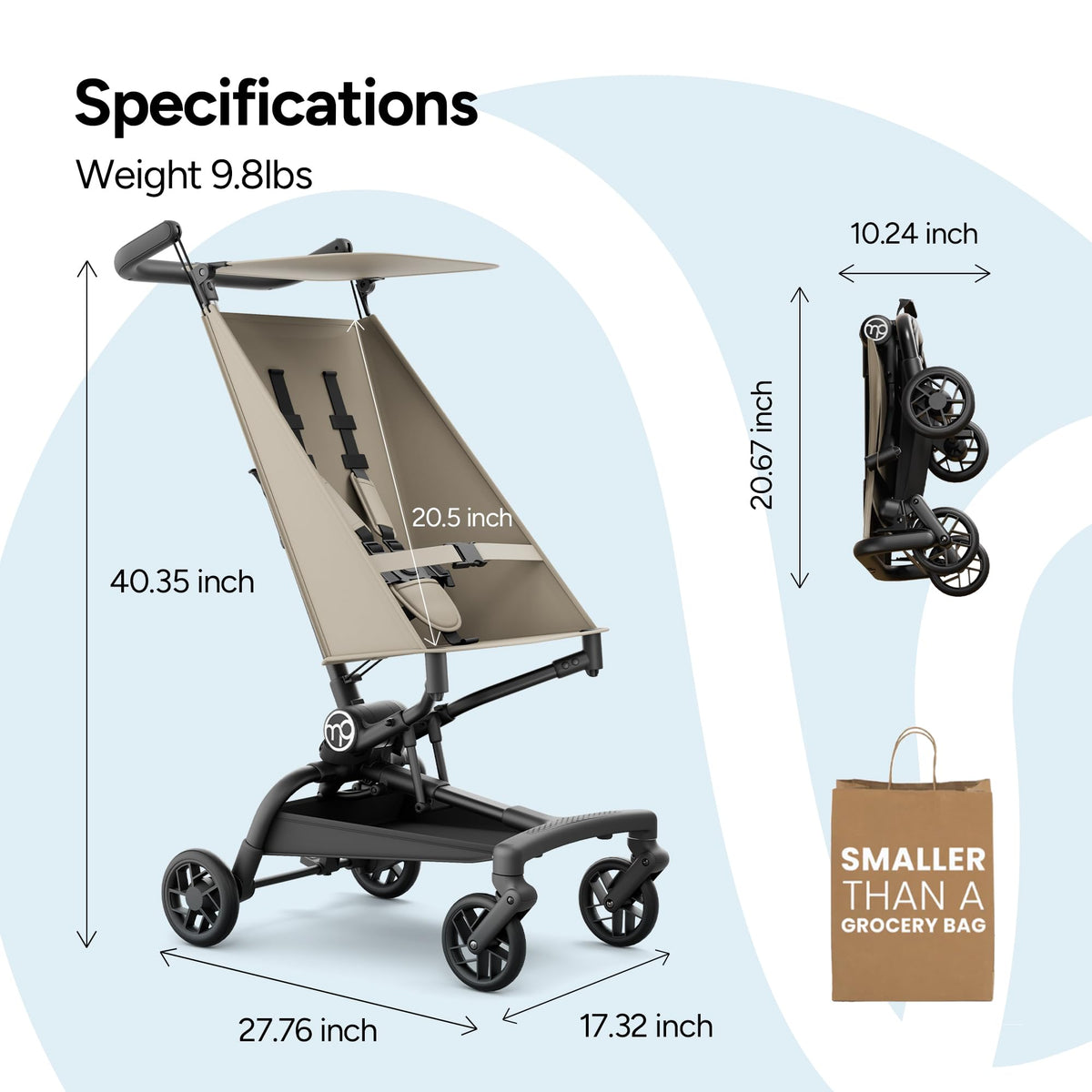Ultra-Lightweight Travel Stroller 9.8lbs L607705