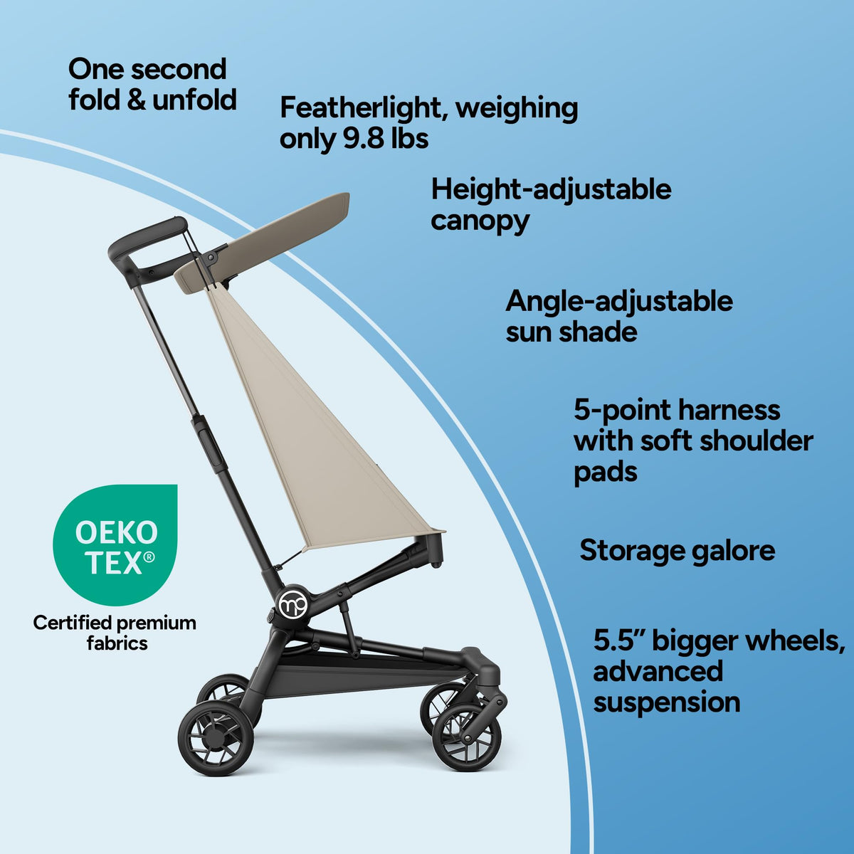 Ultra-Lightweight Travel Stroller 9.8lbs L607705