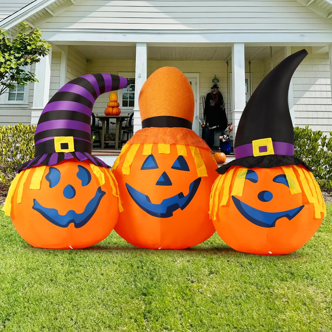 6 FT Halloween Inflatables Outdoor Pumpkin Combo with LED Lights I821126