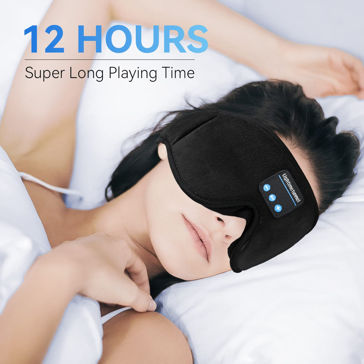 Bluetooth 5.0 Wireless 3D Eye Mask Sleep Headphones W44198