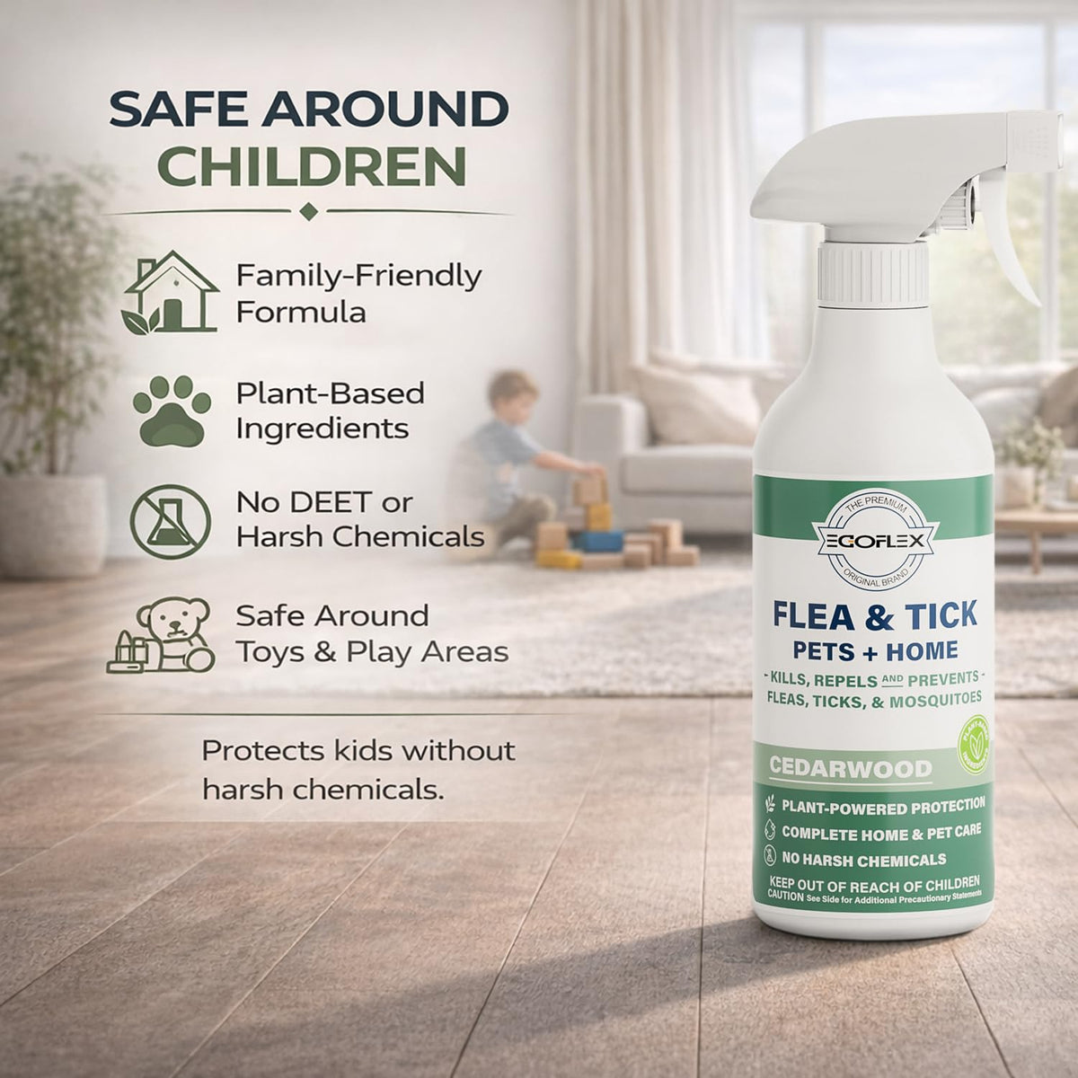 Plant-Based Flea Spray with Cedarwood Scent 16 Oz T191922